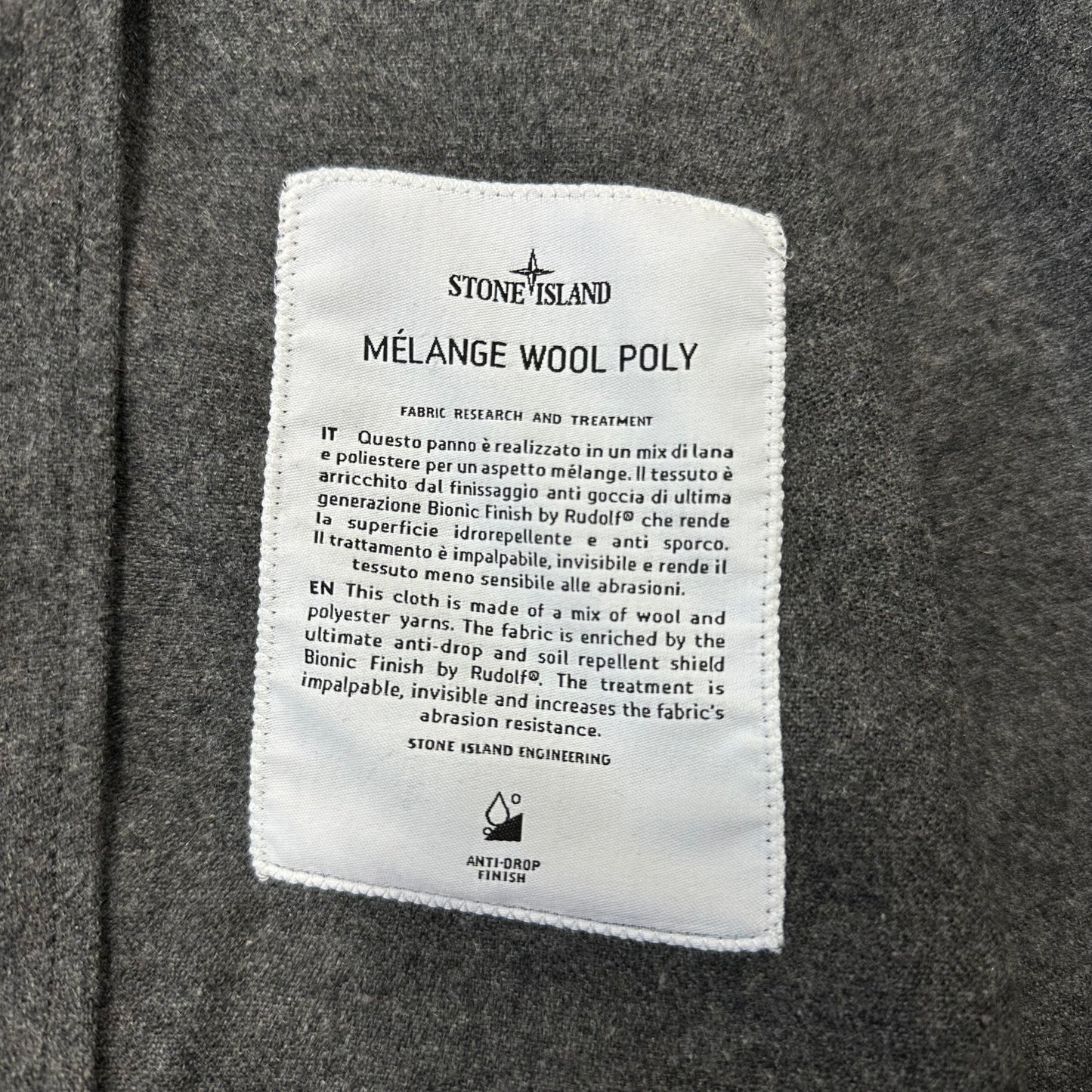 Stone Island AW14 Mélange Wool Poly Double Hood Jacket - L | Default Title, Grey