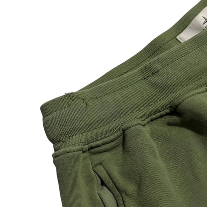 Stone Island Printed Cotton Shorts | Large, Olive Green