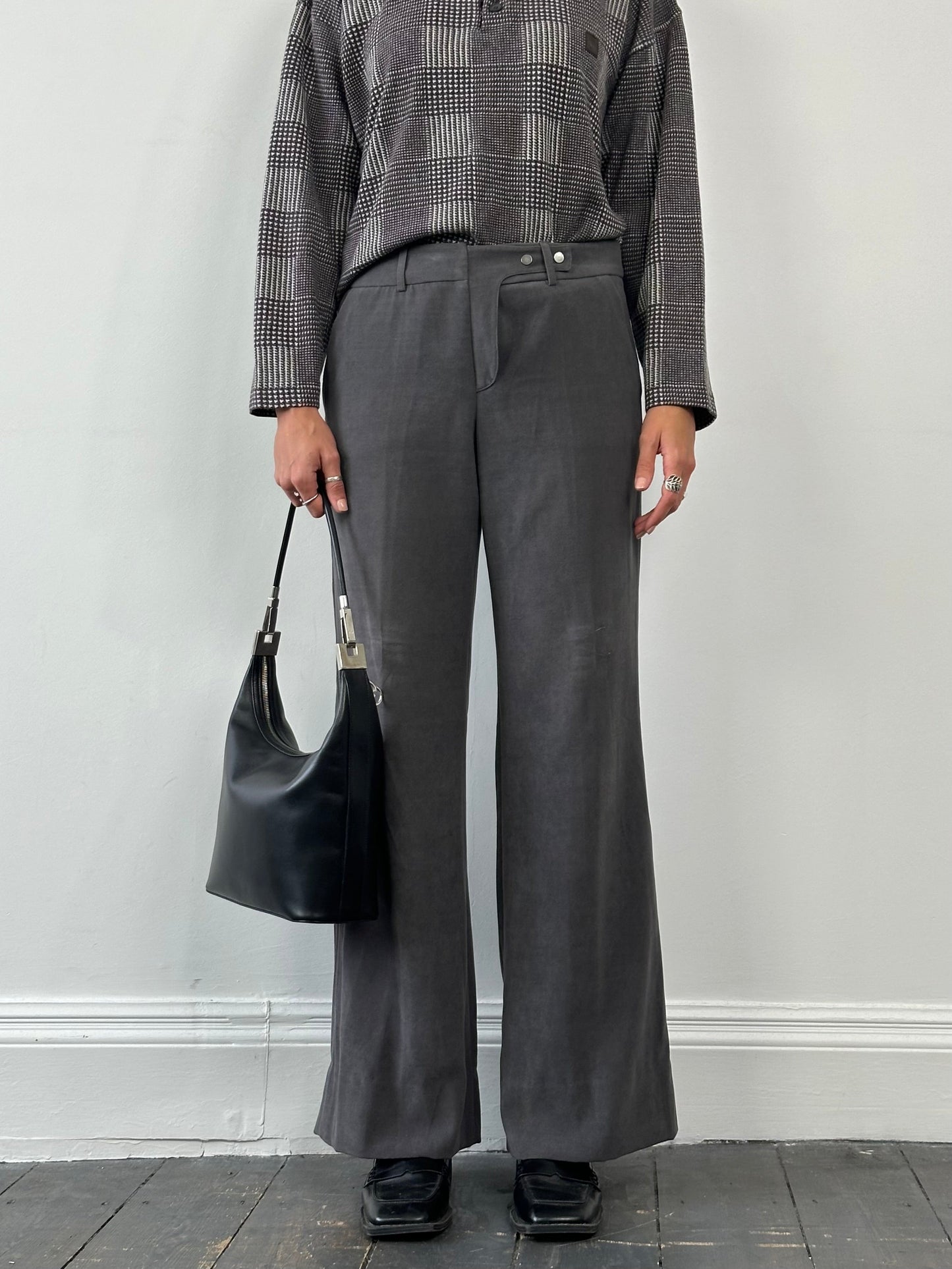 Emporio Armani Wide Leg Low Rise Trousers - W30