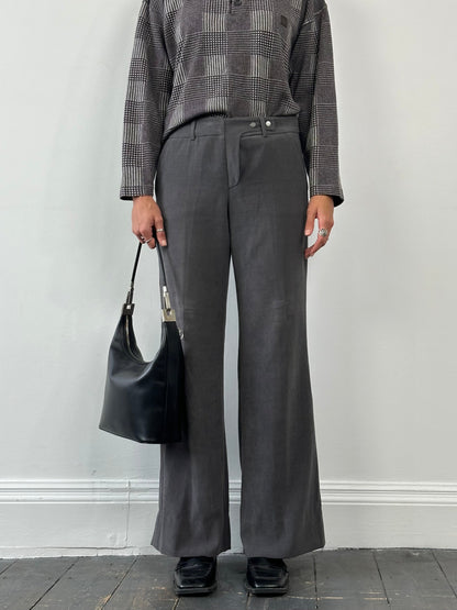 Emporio Armani Wide Leg Low Rise Trousers - W30