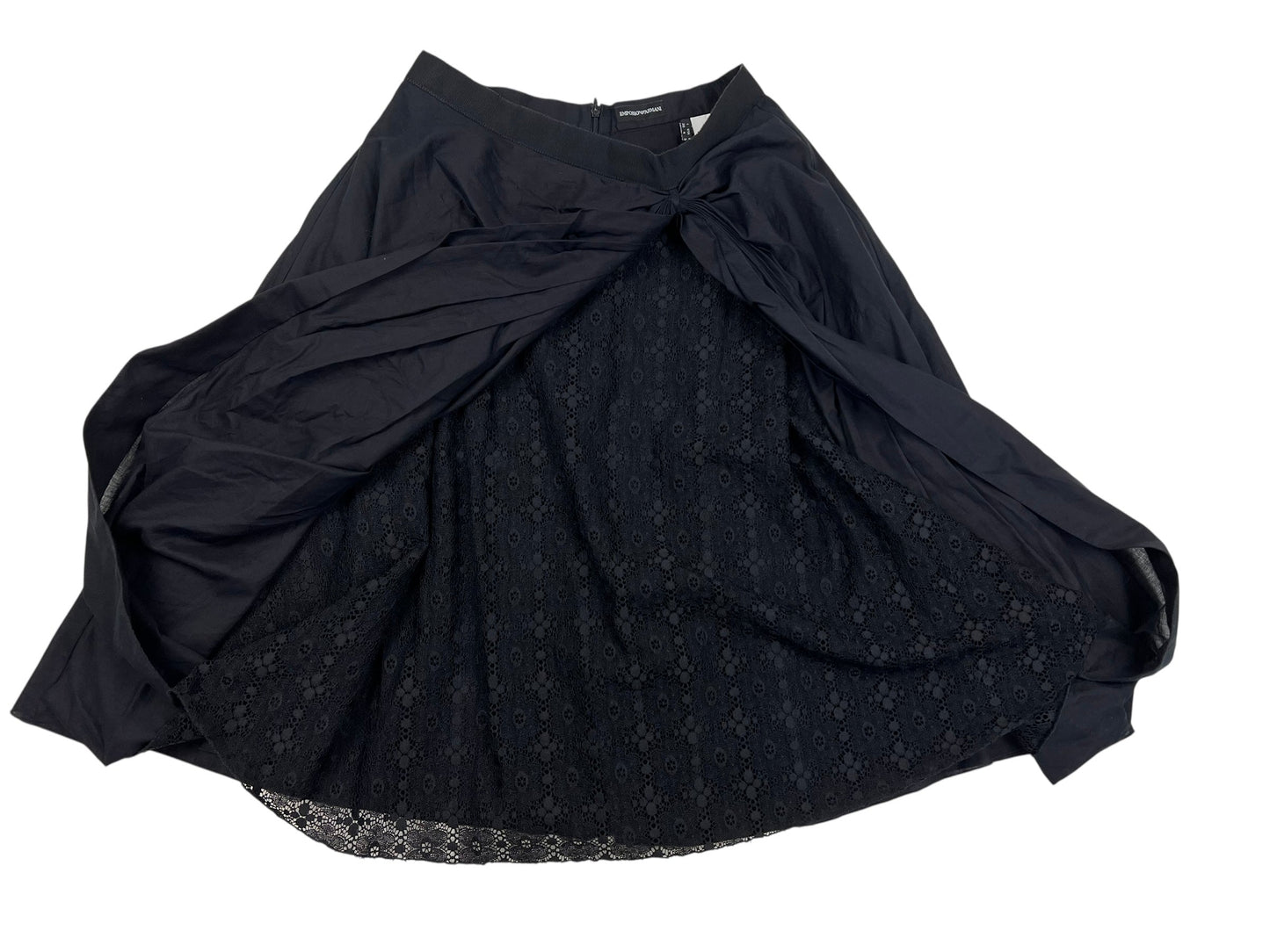 Emporio Armani gathered pleat skirt | Navy, Multicoloured