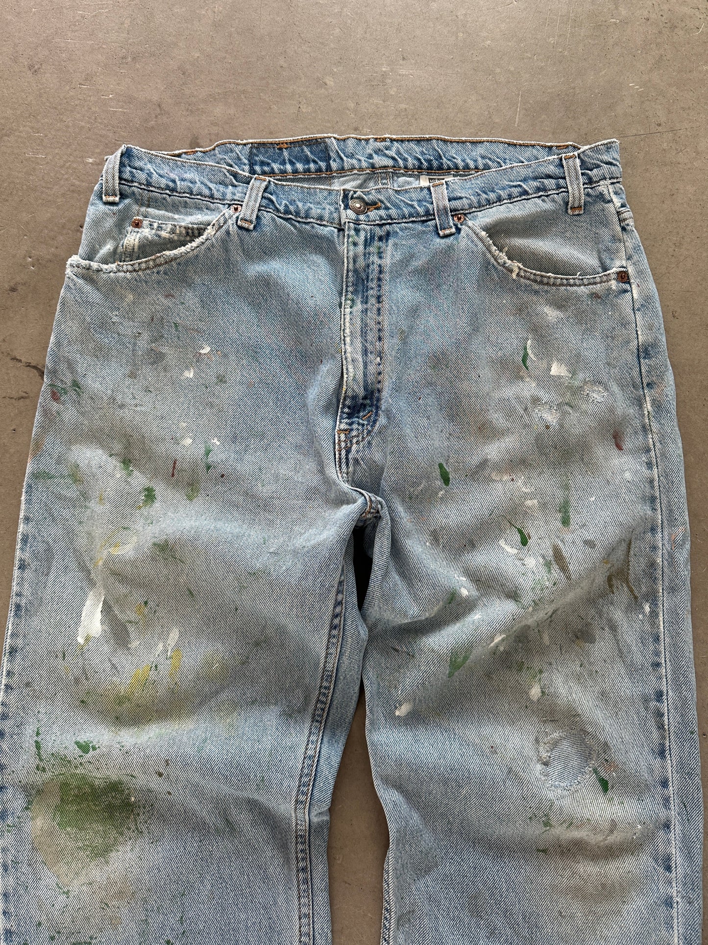 1997 Levi's 505 Painted Jeans - 38 x 29 | Default Title, Red