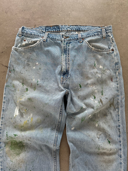 1997 Levi's 505 Painted Jeans - 38 x 29 | Default Title, Red