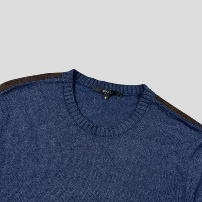 Gucci Mélange Alpaca & Angora Silk Lightweight Logo Knit Jumper - S | Default Title, Blue