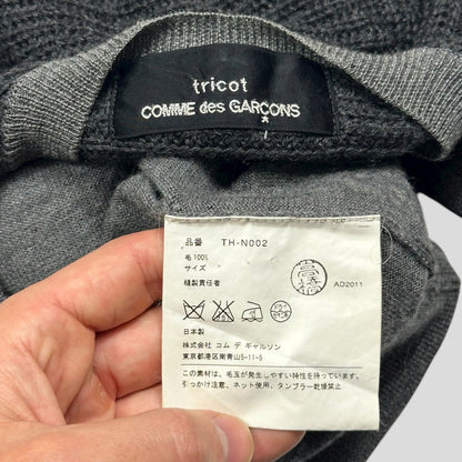 Comme Des Garçons Tricot 2011 Panelled Textured Cardigan - S | Grey