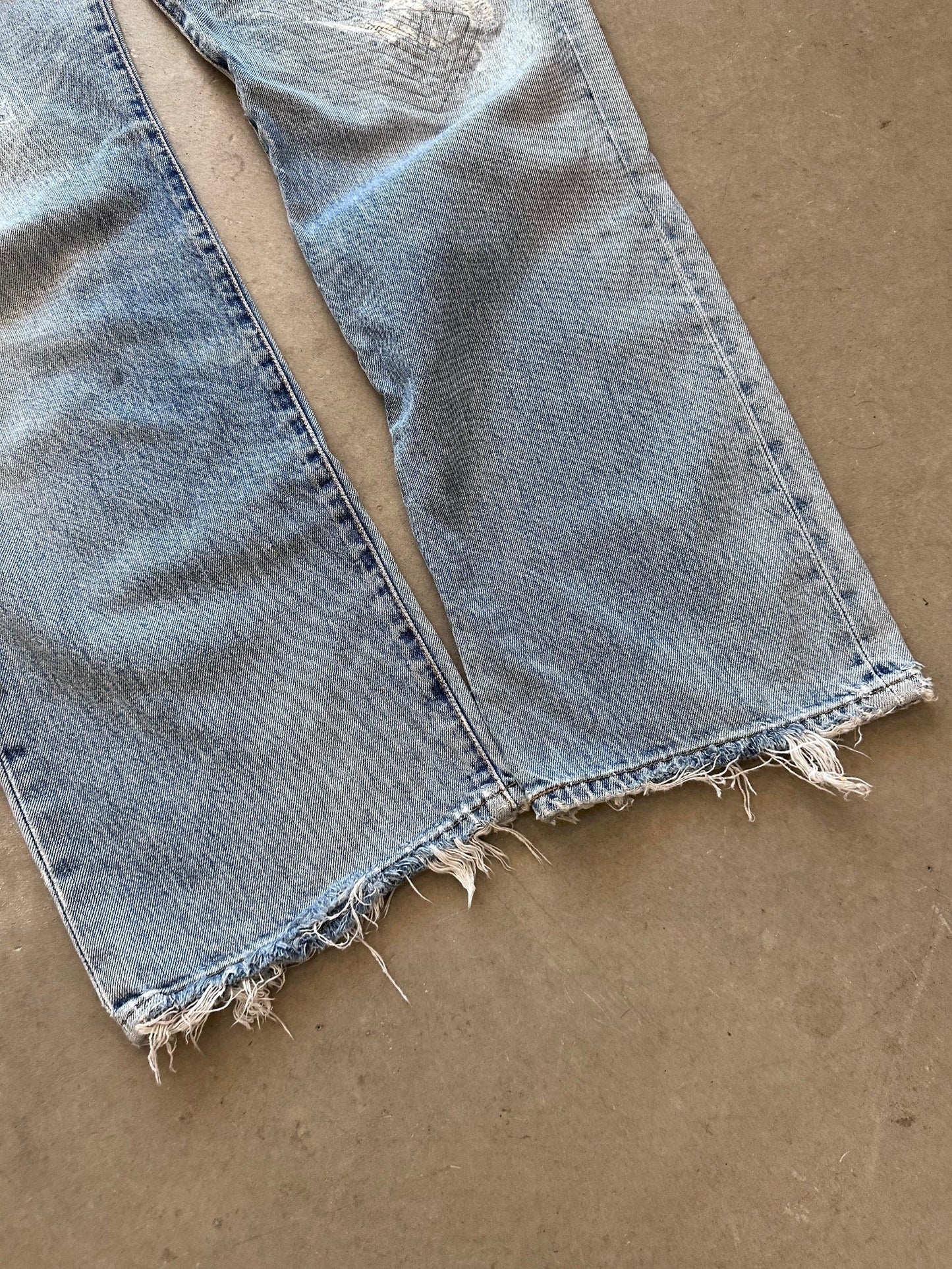1990's Levi's 501 Repaired Jeans - 35 x 34 | W35, Red
