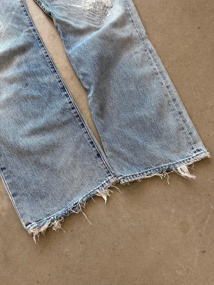 1990's Levi's 501 Repaired Jeans - 35 x 34 | W35, Red