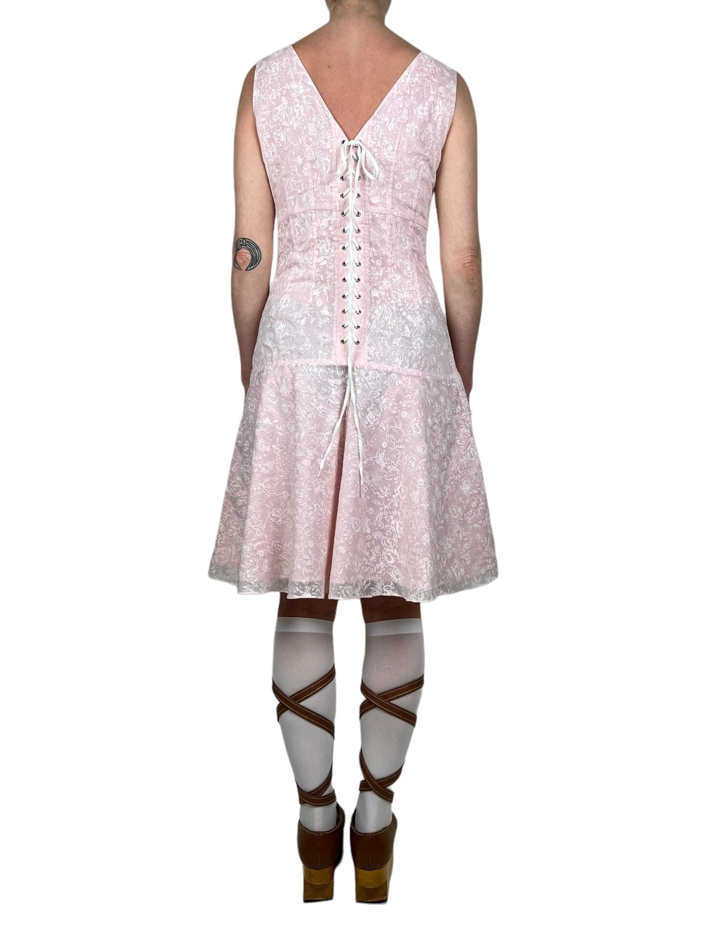 Miu Miu corset lace up dress