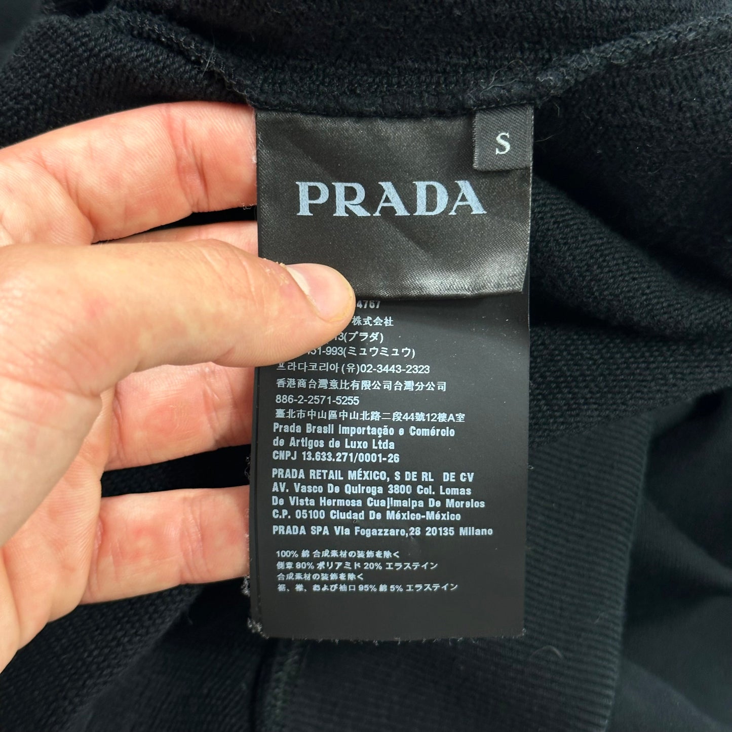 Prada Milano 2018 Race Logo Rubberised Seam Crewneck - S/M