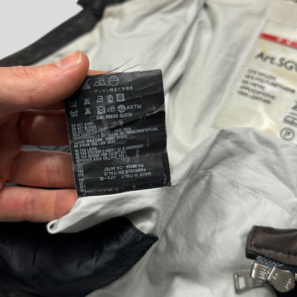 Prada Sport 00’s Metal Nylon + Leather Moto Biker Jacket - IT50 (M)