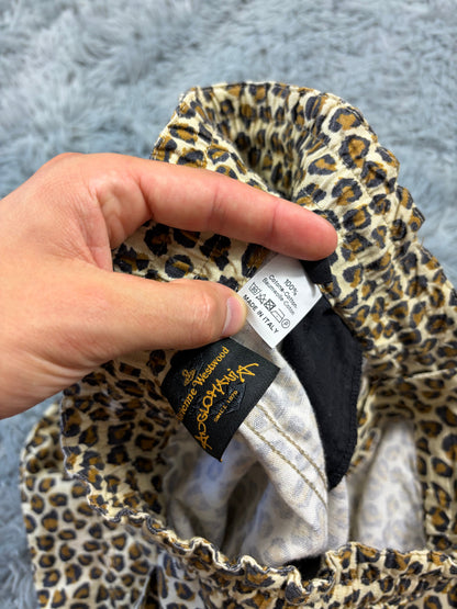 Vivienne Westwood 00’s Anglomania Leopard Print Baggy Shorts - M | O/S, Red