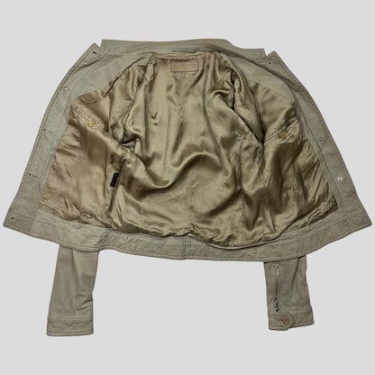 Neil Barrett 00’s Brad Pitt Leather Multipocket Moto Jacket - XS/S | Default Title, Multicoloured