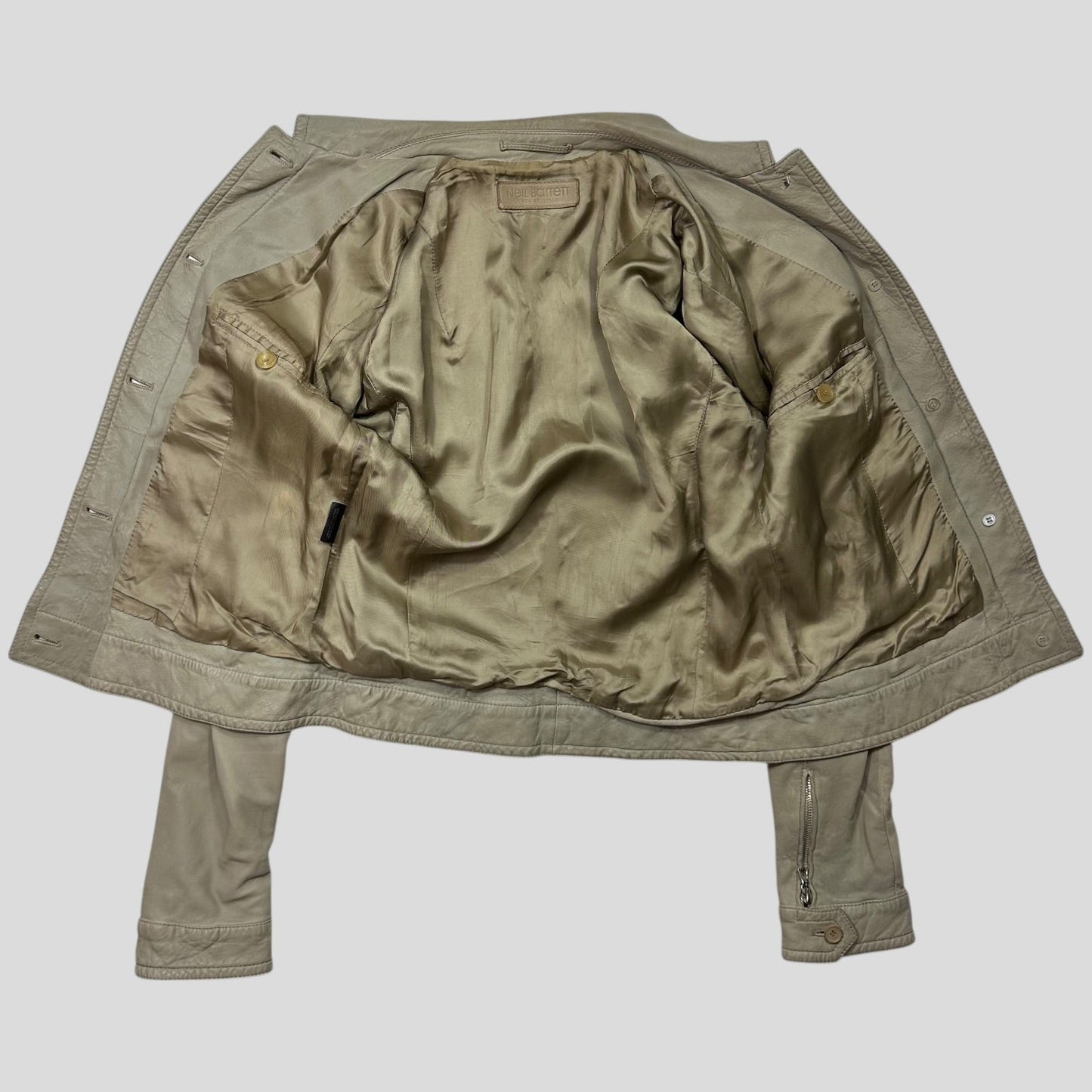 Neil Barrett 00’s Brad Pitt Leather Multipocket Moto Jacket - XS/S | Default Title, Multicoloured