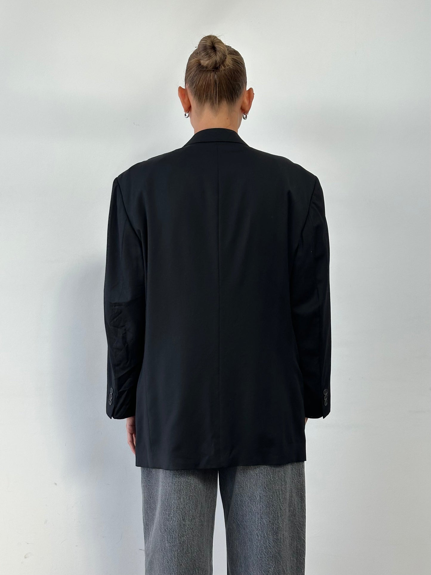 Yves Saint Laurent 90s Pure Wool Single Breasted Blazer 44R/L