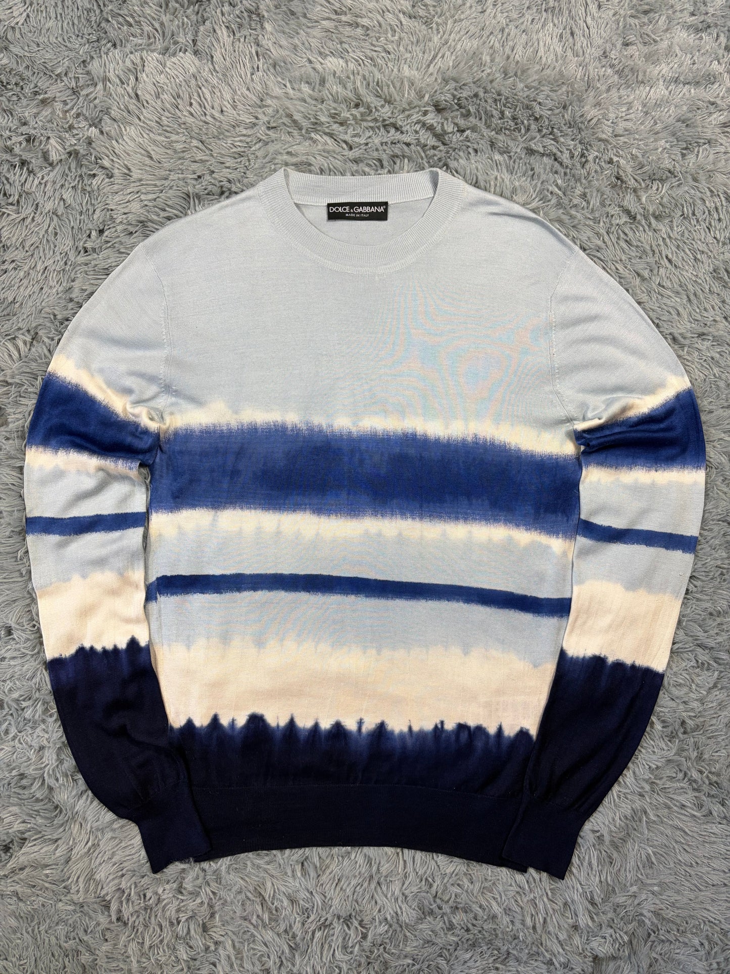 Dolce & Gabbana Ombré Waterfall Lightweight Knit Jumper - M | O/S, Blue