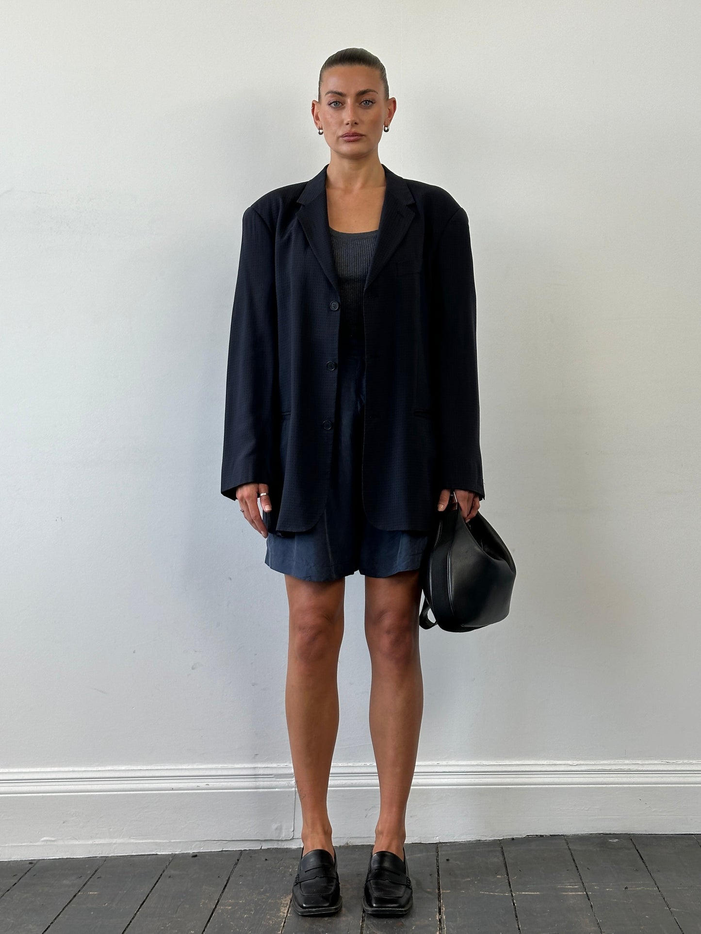 Emporio Armani Relaxed Cotton Single Breasted Blazer - 38R/L