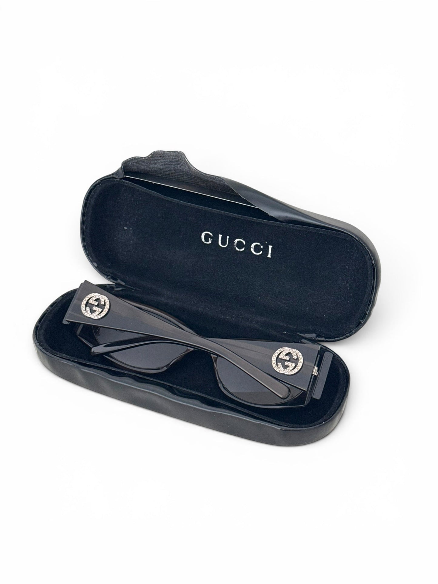 2000s Gucci GG Diamanté Sunglasses | O/S, Brown