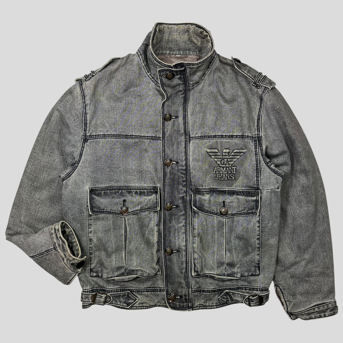 Armani Jeans 1991 Blanket Lined Heavy Cotton Work Jacket - L/XL | XL, Gold