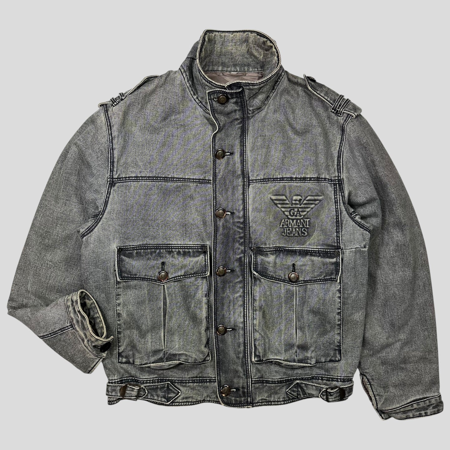 Armani Jeans 1991 Blanket Lined Heavy Cotton Work Jacket - L/XL | Default Title, Gold