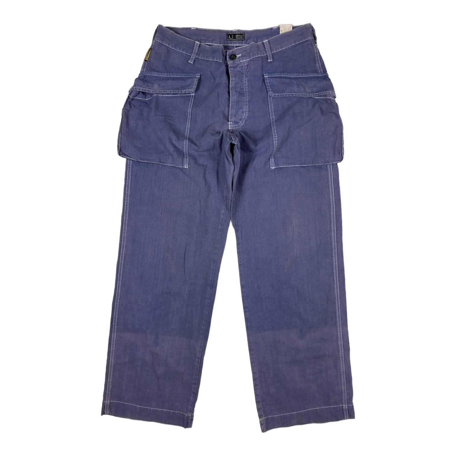 Armani Jeans Workwear Style Blue Trousers - Known Source