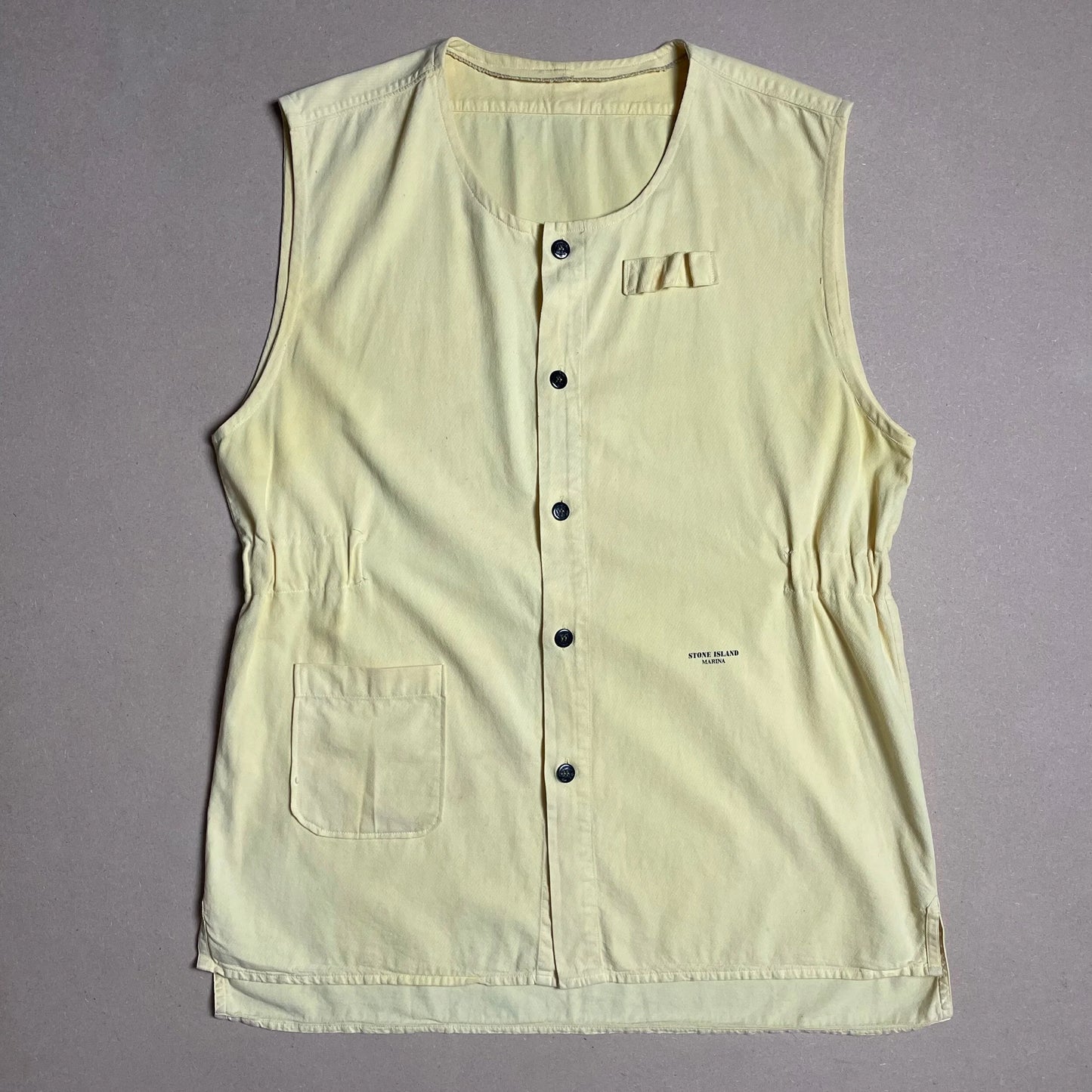 S/S 1995 Light Yellow Marina Spell Out Carpenters Vest
