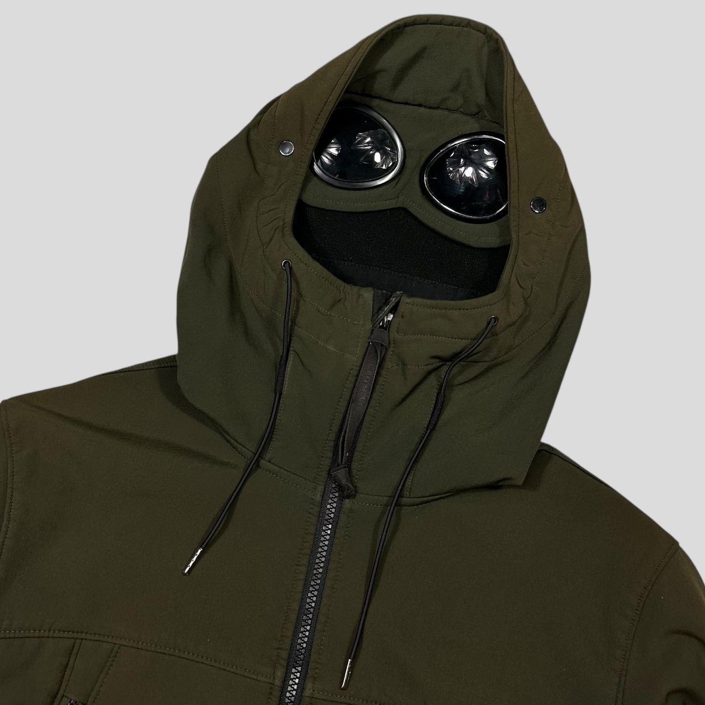 CP Company Khaki Soft Shell Goggle Jacket - S/M | Default Title, Multicoloured