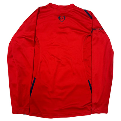 Nike Barcelona 2006/07 Training Long Sleeve Shirt In Red ( M )