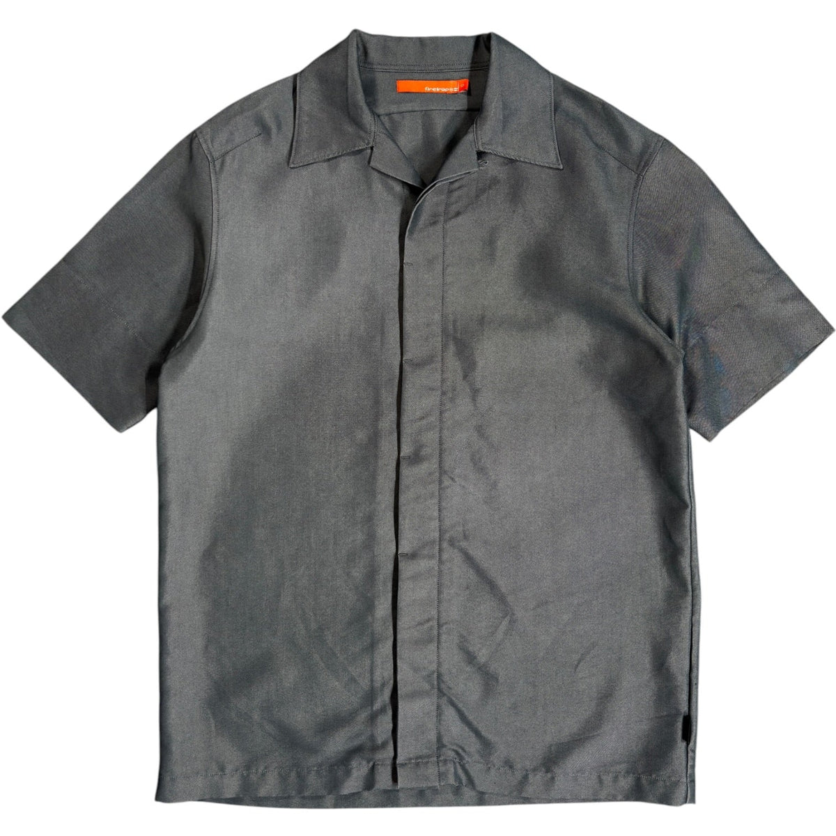 Firetrap 2001 Concealed Button Short Sleeve Shirt S | Small, Grey