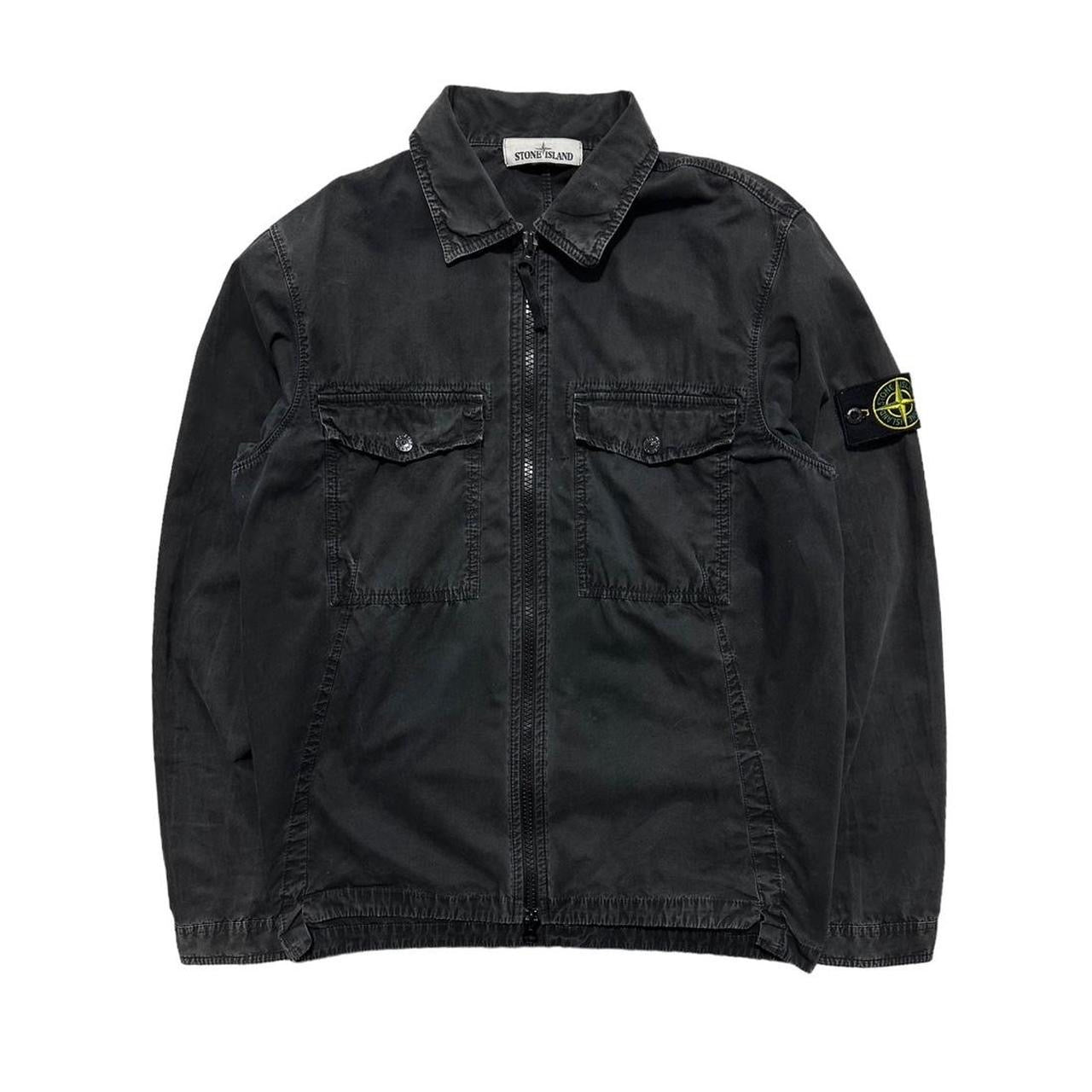 Stone Island canvas double pocket overshirt