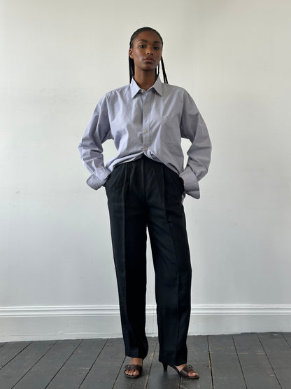 Yves Saint Laurent Pour Homme cotton logo shirt in size large/extra large, featuring the iconic YSL branding on the front.