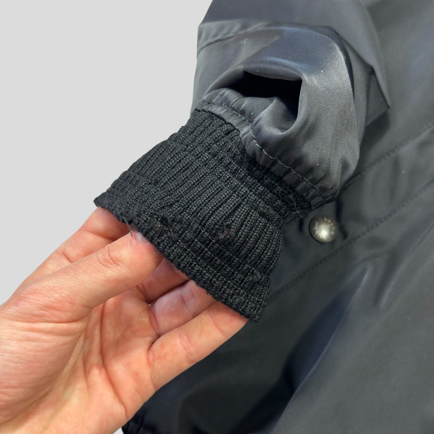 Prada Milano 2018 Black Gabardine Nylon Triangle Bomber - M | Default Title, Black