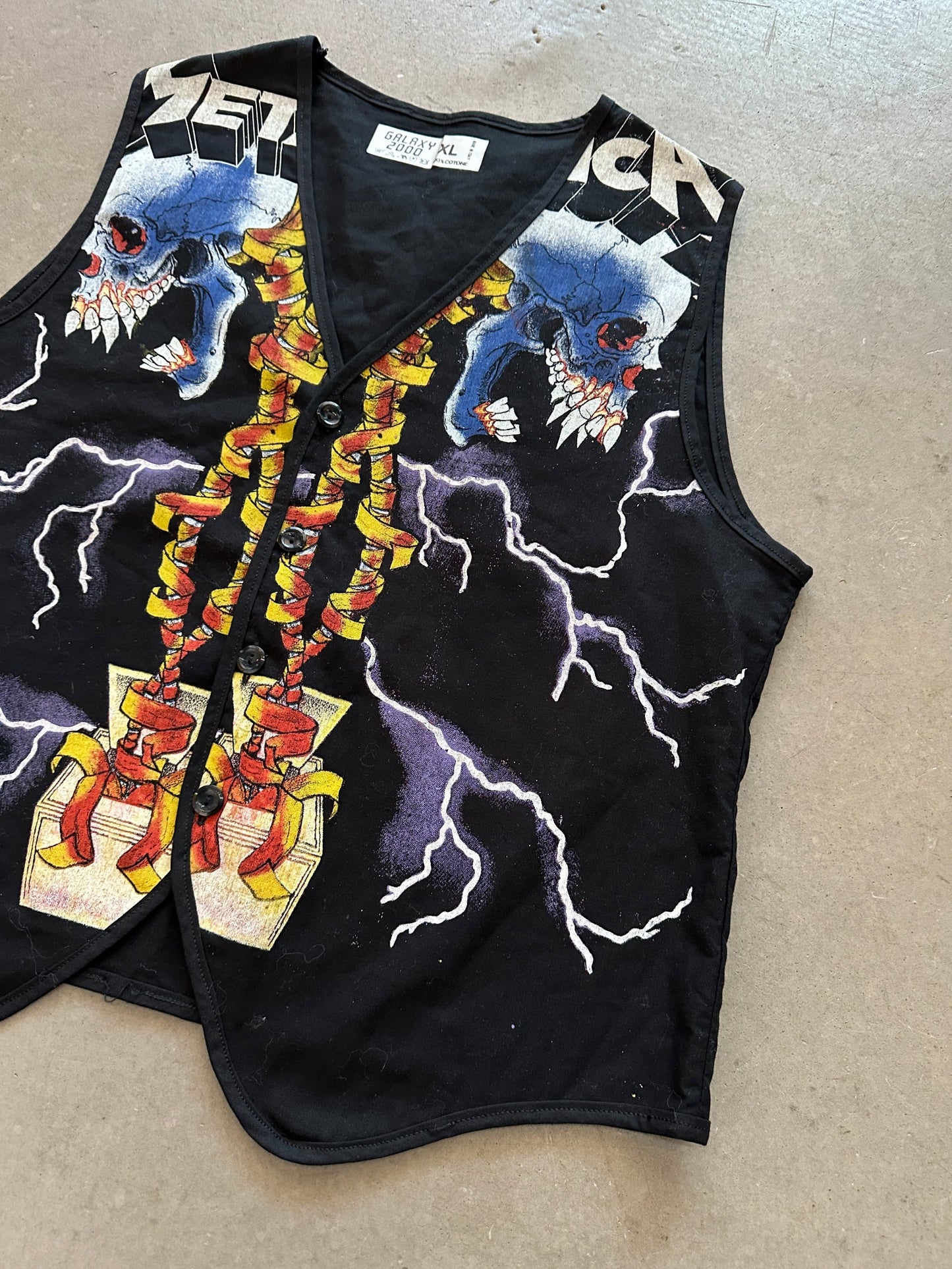 1990's Metalica Waistcoat - XL | Default Title, Red