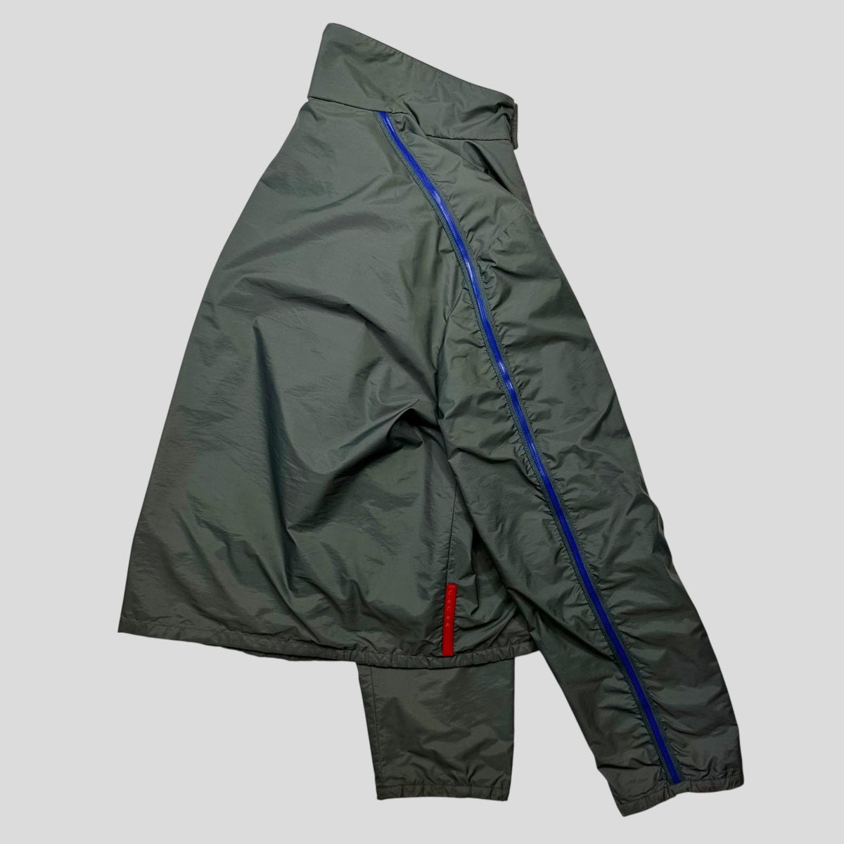 Prada Sport SS00 Gel Seam Nylon Cropped Jacket - IT50 (M) | Olive