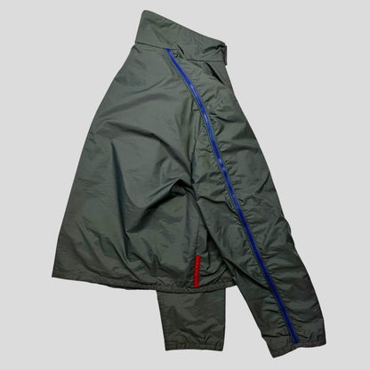 Prada Sport SS00 Gel Seam Nylon Cropped Jacket - IT50 (M) | Olive