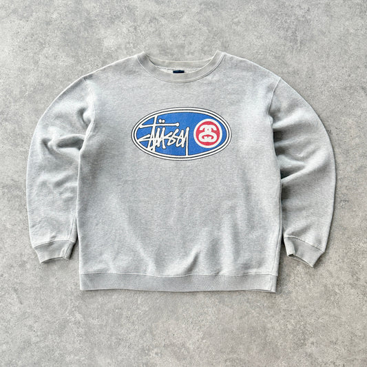 Stussy RARE 1990s heavyweight graphic logo sweatshirt (L)