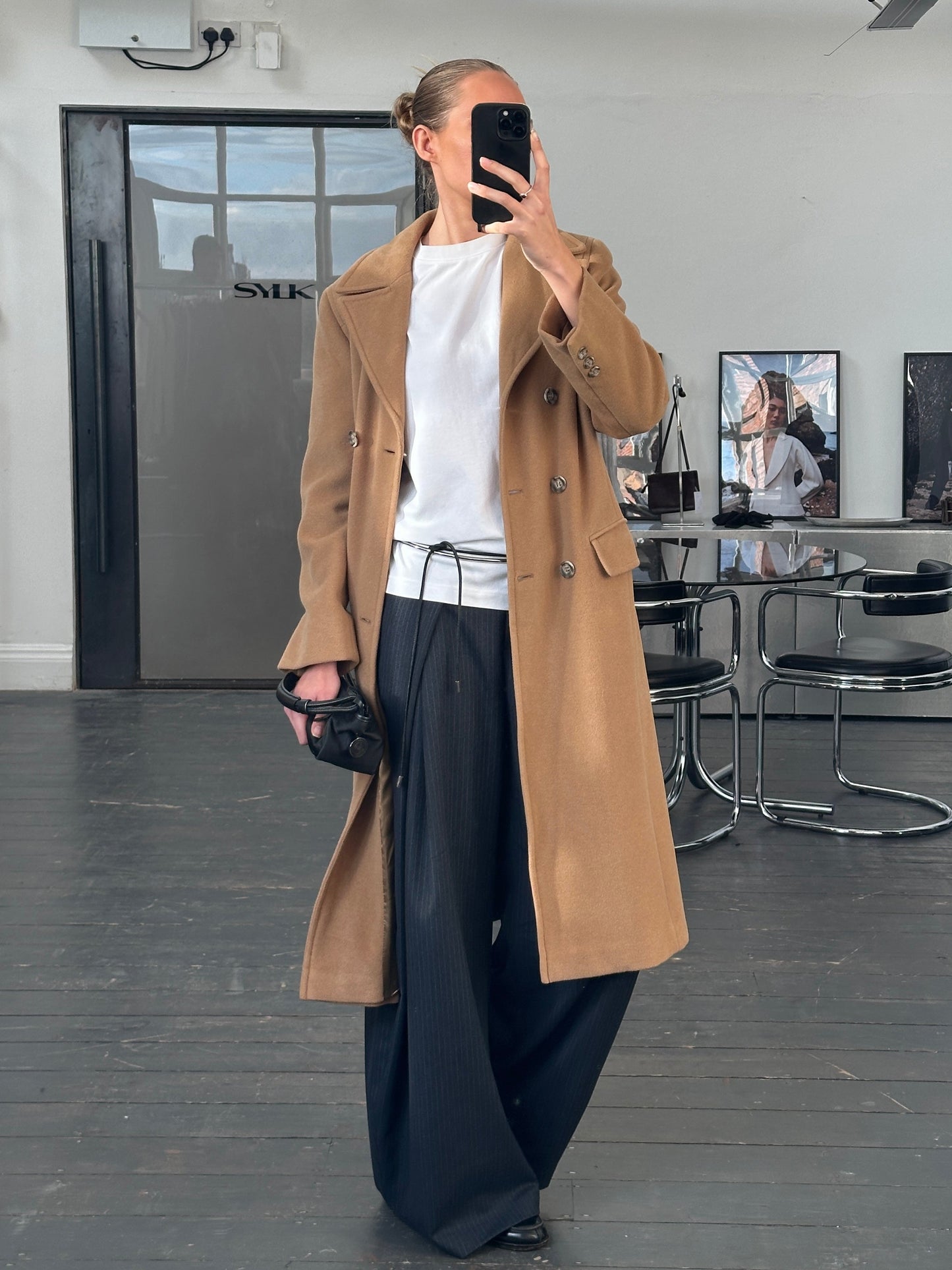 Marella 1990s Virgin Wool Double Breasted Coat - M