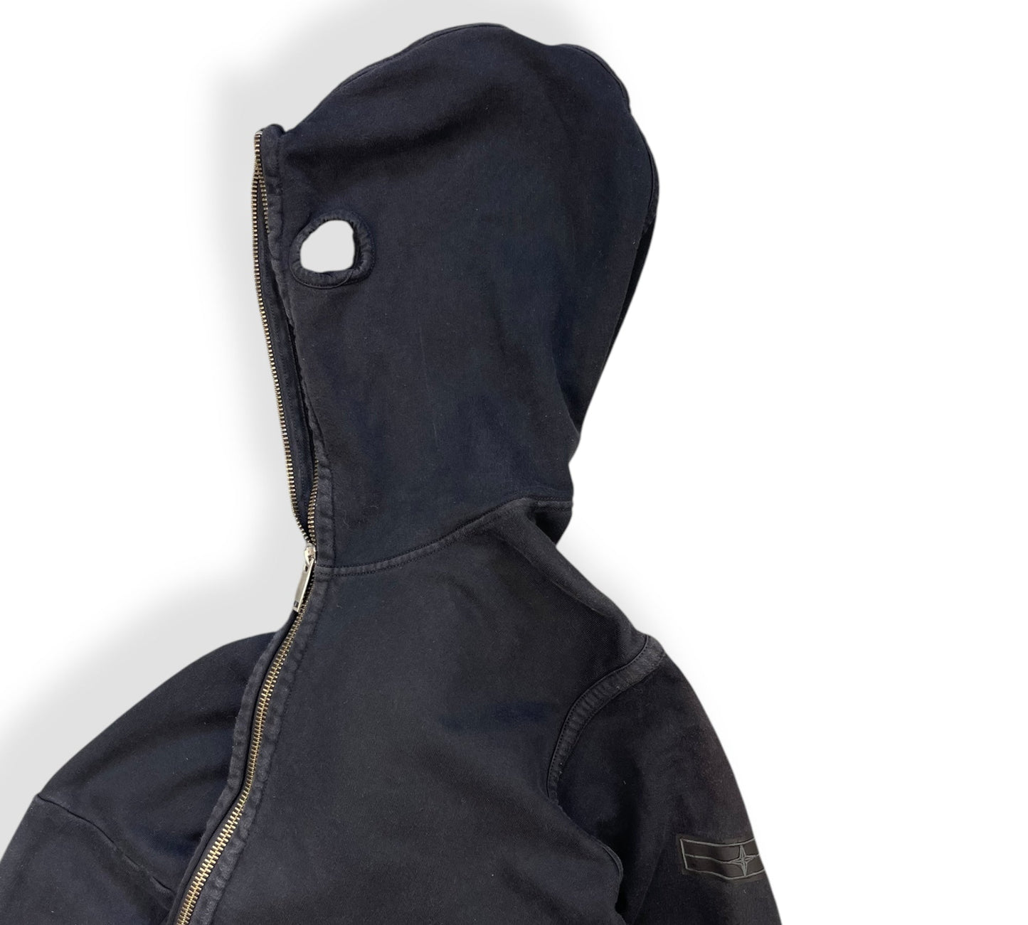 AW2009 Stone Island Denims Full Zip Face Mask Hoodie (L) | Default Title, Multicoloured