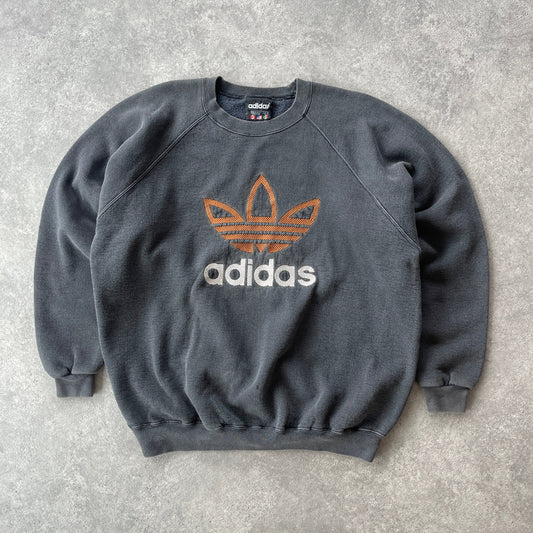 Adidas RARE 1990s heavyweight embroidered sweatshirt (XL)