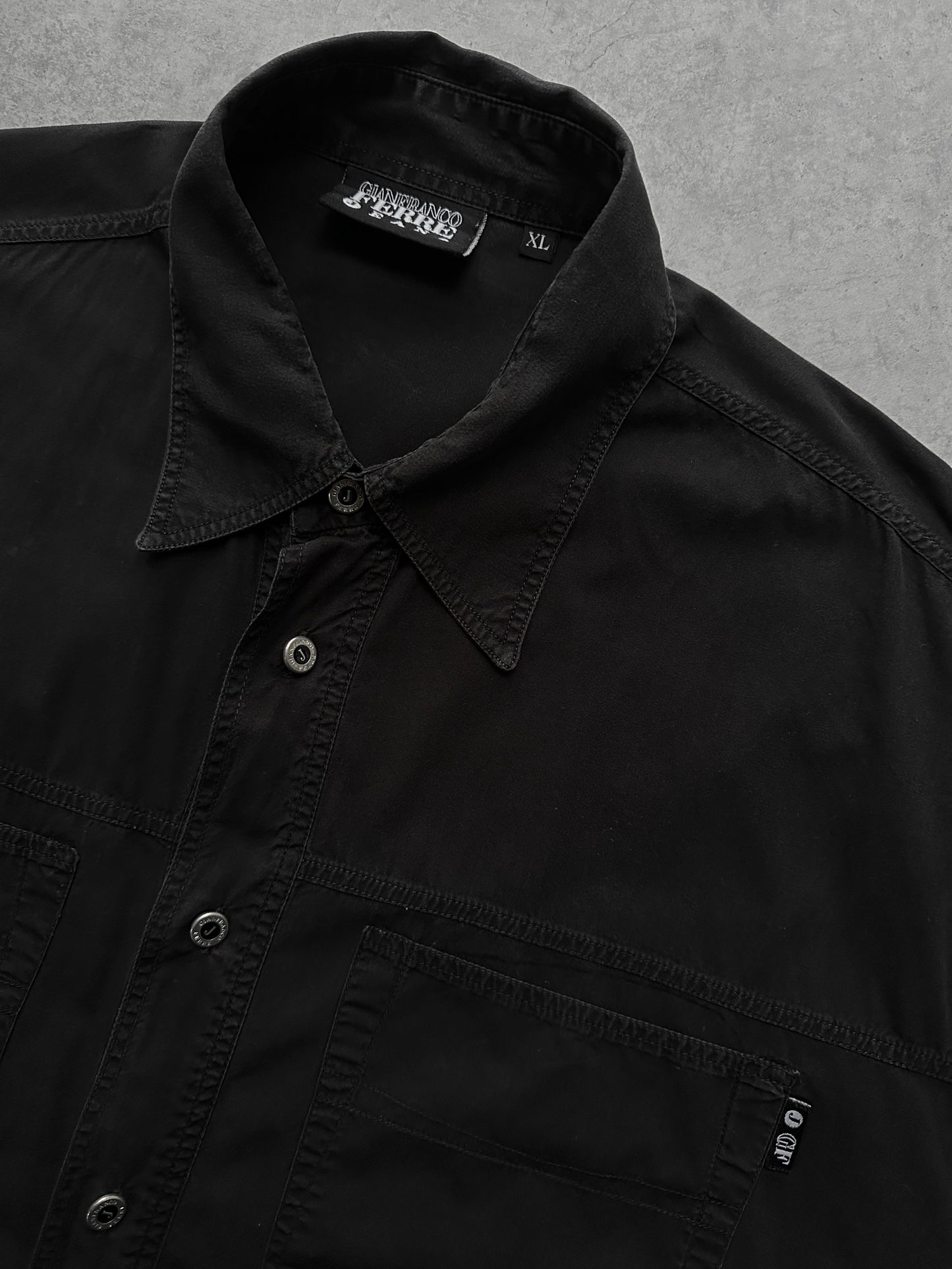 Gianfranco Ferre 2000s Bespoke Button Pure Cotton Shirt - XL