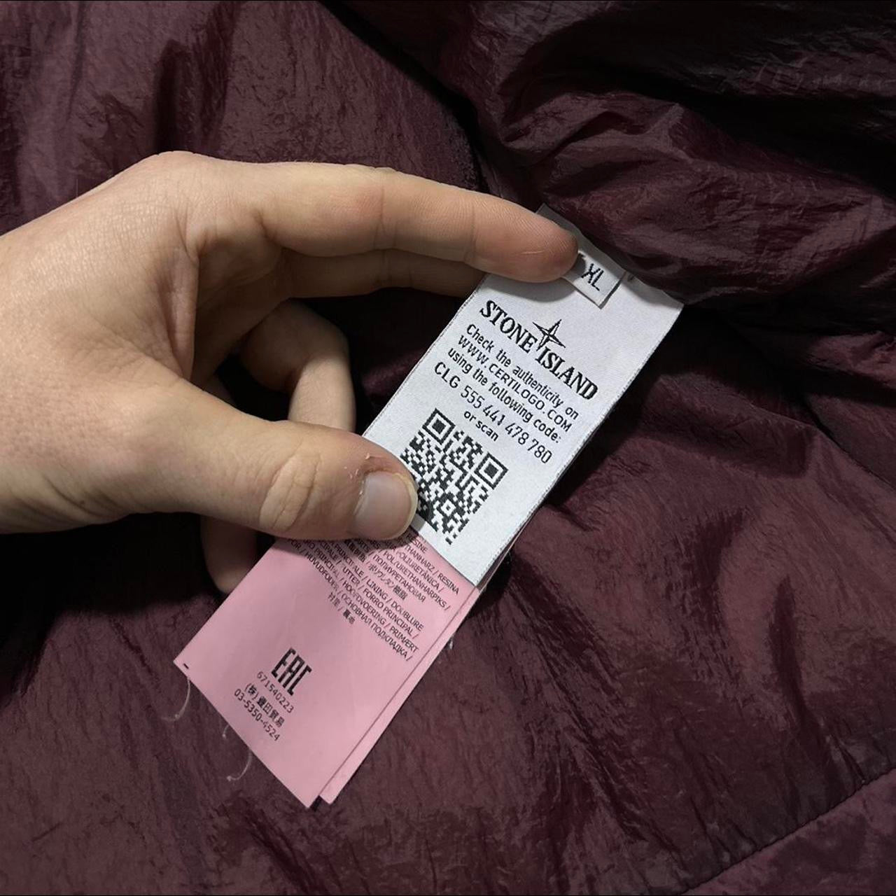 Stone Island Maroon Garment Dyed Down Jacket