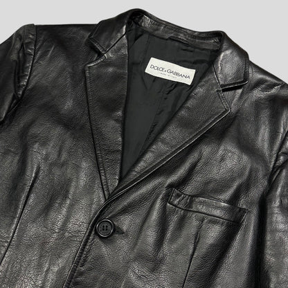 Dolce & Gabbana 00’s Leather Matrix Trench Coat Jacket - IT48 (M/L)