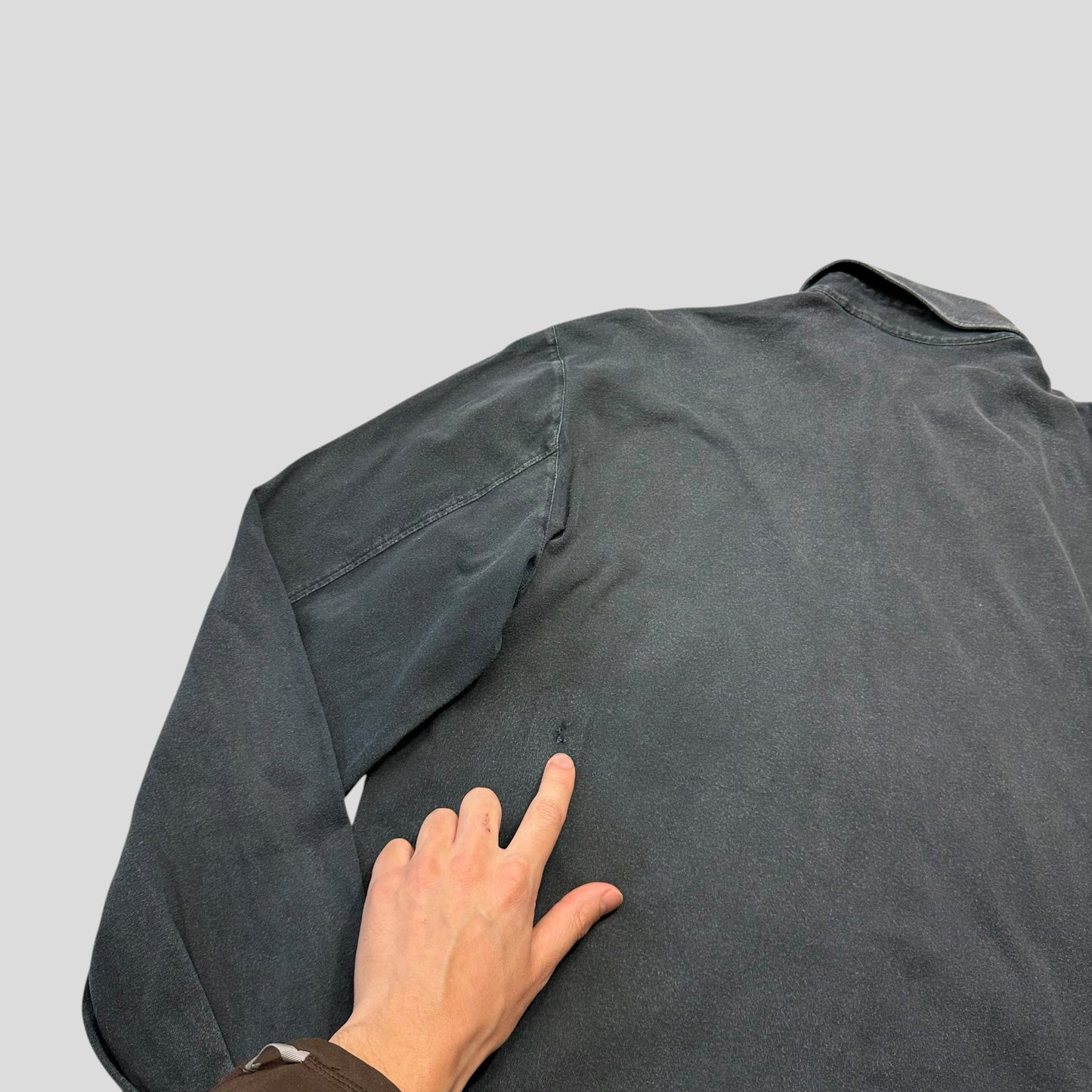 Stone Island 1999 Heavy Cotton Spellout Carpenter Shirt - M (L) | Default Title, Grey
