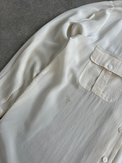 Vintage 1990s Pure Silk Minimal Shirt - M