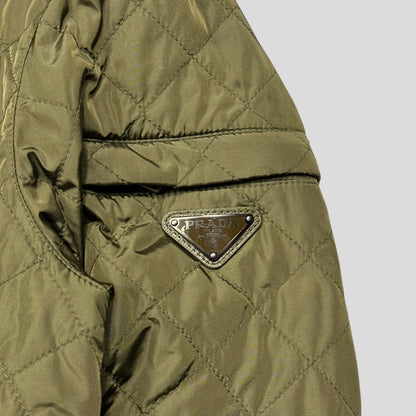 Prada 2014 Diamond Quilted Triangle Plaque Bomber - IT48 (M)