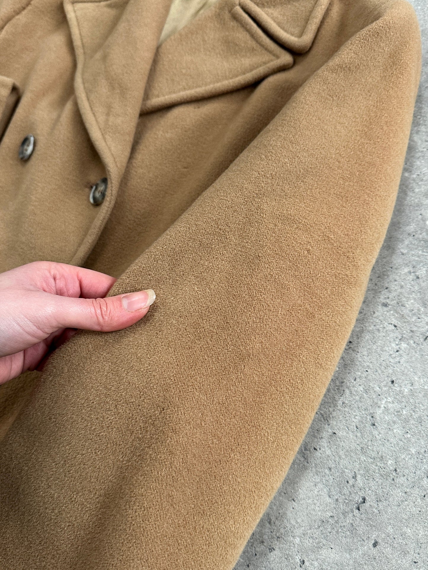 Marella 1990s Virgin Wool Double Breasted Coat - M