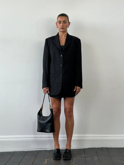 Yves Saint Laurent Pour Homme 1990s Pure Wool Single Breasted Blazer - 40R/XL