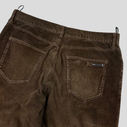 Prada Sport 2010 Black Logo Tab Brown Corduroy Trousers - IT48 | Default Title, Brown
