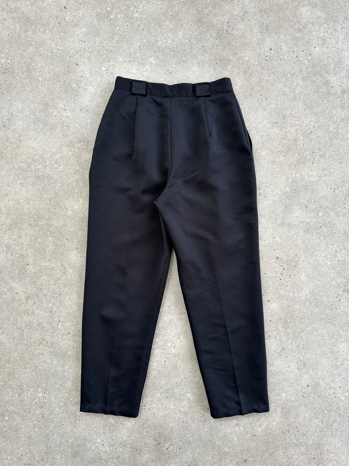 Vintage 1980s Satin Tapered Leg High Waisted Trousers - W26