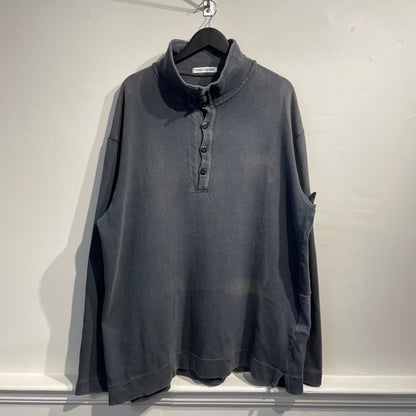 Stone Island Grey AW99 Button Collar Jumper | XX-Large, Grey