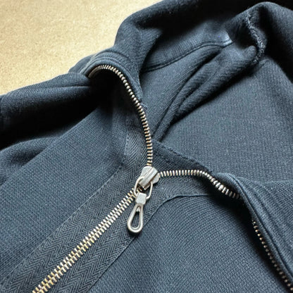 S/S 1997 Black Cotton Quarter Zip Sweater